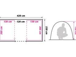 Obelink Napels 4 Poly Vis-à-Vis tunneltent