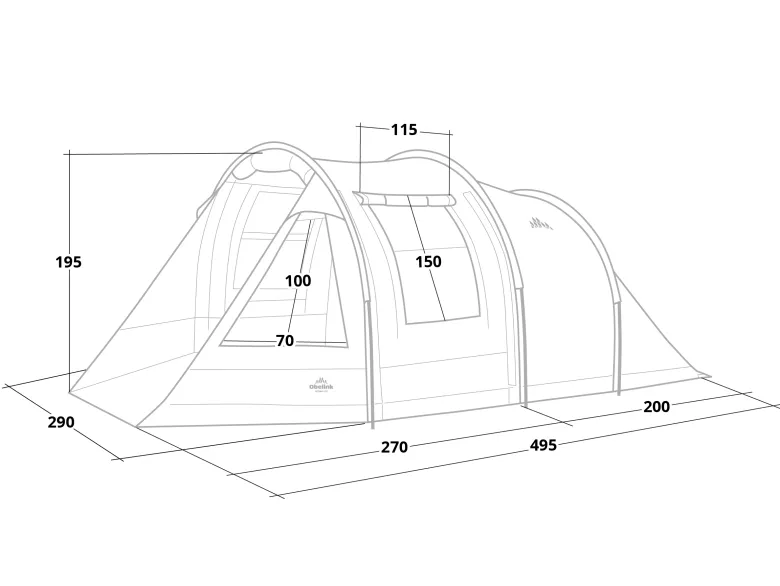 Obelink Optima 4 TC tunneltent