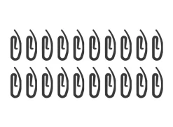 Obelink PE gordijnhaakjes (20 stuks) - black