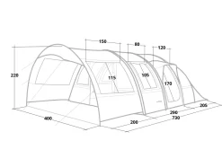 Obelink Portico 6 Easy Air tunneltent