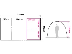 Obelink Portico 6 Easy Air tunneltent