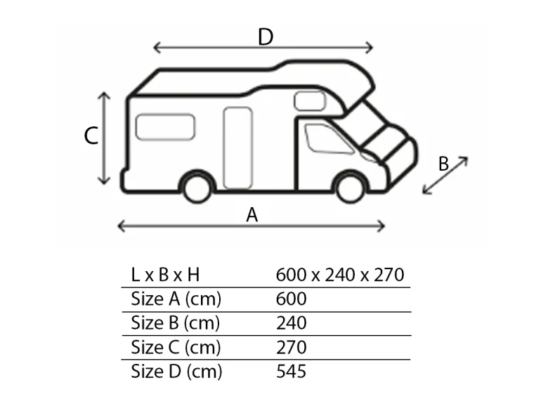 Obelink Protego Motorhome 600 cm camperhoes