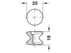 Obelink push-lock knop - white
