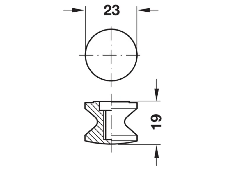 Obelink push-lock knop - white