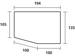 Obelink Sleeptender Frans bed matrastopper - 135/105 x 194 x 7 cm