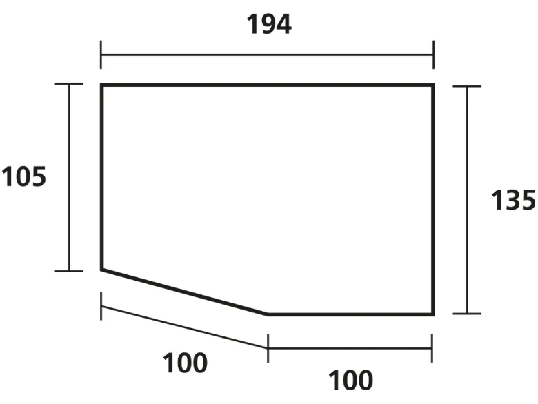 Obelink Sleeptender Frans bed matrastopper - 135/105 x 194 x 7 cm