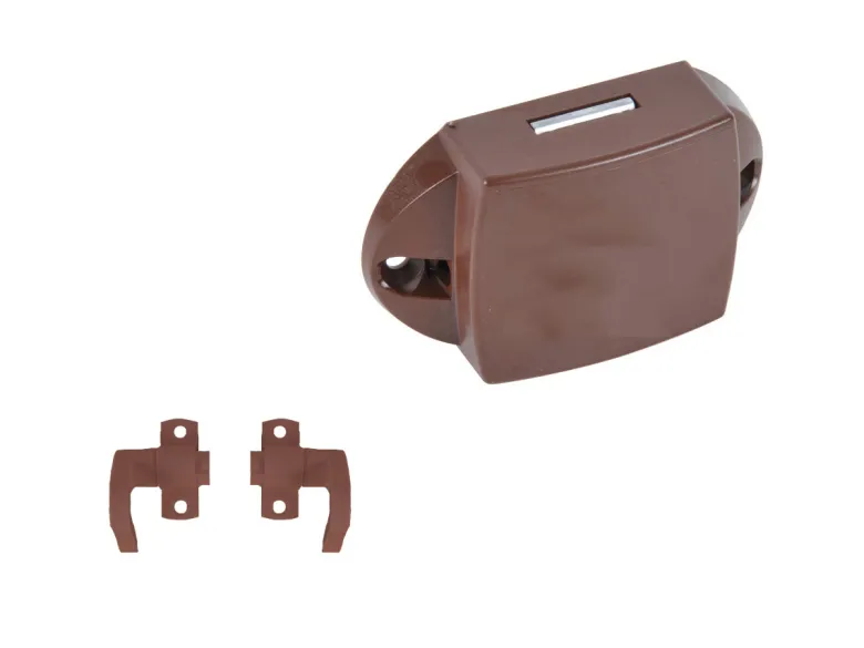 Obelink spanjolet drukknopslot met sluithaken - brown
