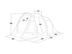 Obelink Summer 4 Easy Air opblaasbare tunneltent