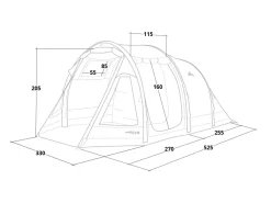Obelink Summer 4 TC XL Easy Air tunneltent