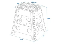 Obelink Tempus inklapbaar opstapkrukje - 39,5 cm
