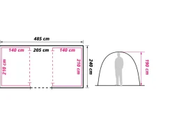 Obelink Twinspace Vis-Ã -Vis tunneltent