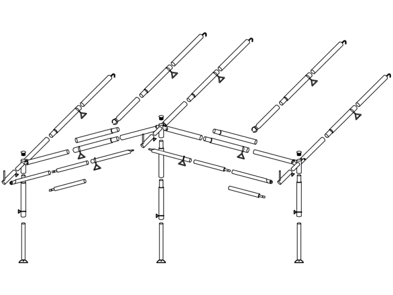 Obelink voortentframe staal 25 mm maat 11 - 20