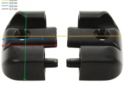 OCS kunststoffen scharnierlijst eindstukken (2x stuks) - black