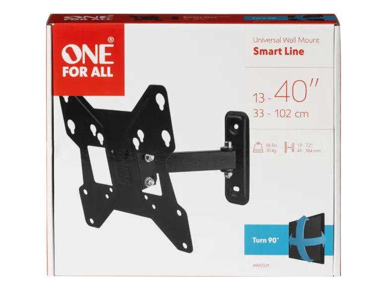 One For All Smart Turn 90° TV Beugel - 13 tot 43 inch