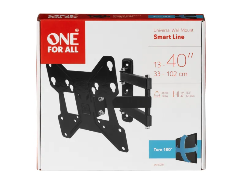 One For All Smart Turn 180° TV Beugel - 13 tot 43 inch