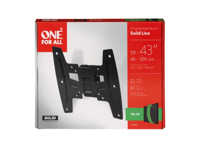 One For All Solid Tilt 15° TV Beugel - 19 tot 43 inch