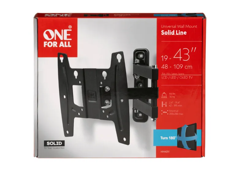 One For All Solid Turn 180° TV Beugel - 13 tot 65 inch