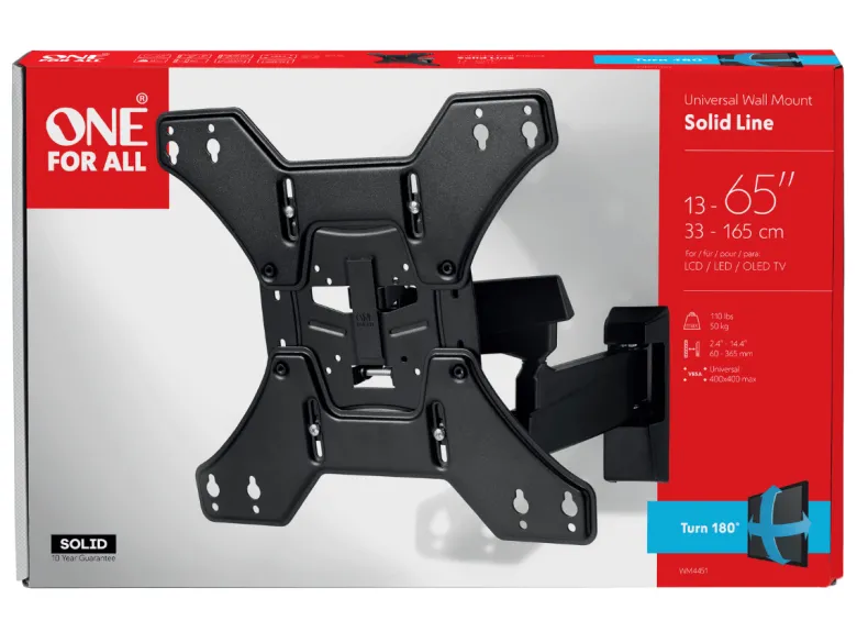One For All Solid Turn 180° TV Beugel - 13 tot 65 inch