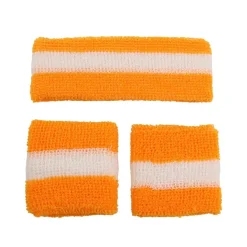 Orange85 Stripe zweetbanden set - Orange