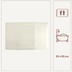Orange85 50 x 80 cm polyester badmat - White