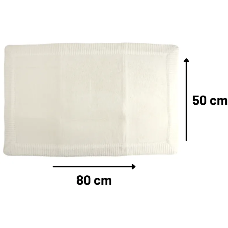 Orange85 50 x 80 cm polyester badmat - White