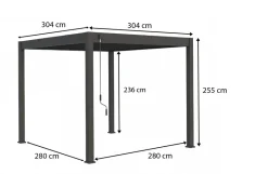 Orion Comfort 300 x 300 cm terrasoverkapping - Anthracite