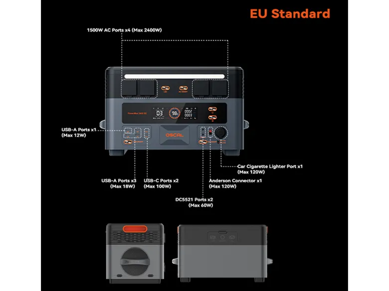 Oscal PowerMax 2400 SE draagbare powerstation
