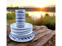 OTIX Stripes 12-delig serviessets - Blue