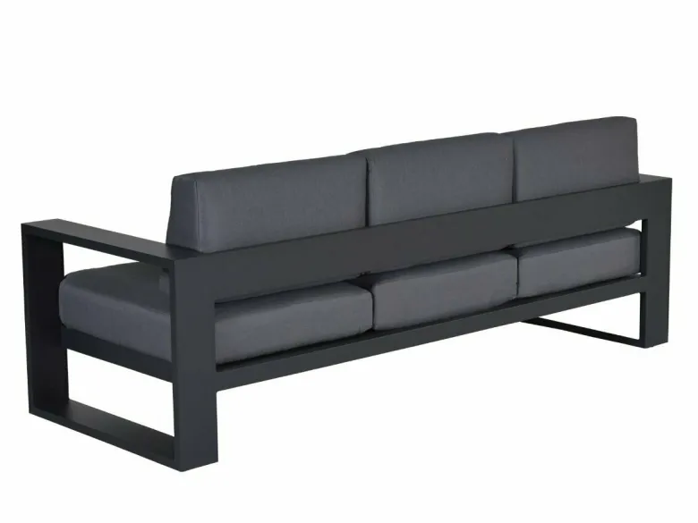 Outdoor Feelings Cuba 3-zits loungebank - Antraciet