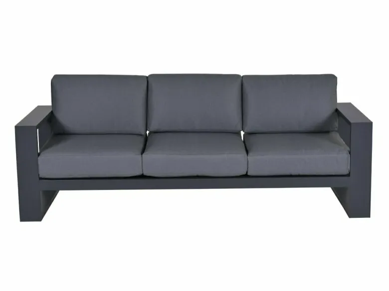 Outdoor Feelings Cuba 3-zits loungebank - Antraciet