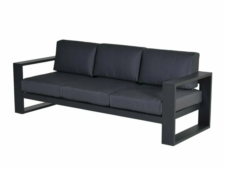 Outdoor Feelings Cuba 3-zits loungebank - Antraciet