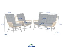 Outdoor Feelings Dalmas bamboo loungeset