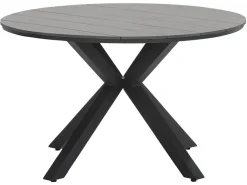 Outdoor Feelings Edson Carbon black grey teak Ø 122 cm tuintafel