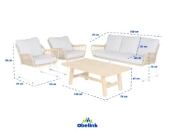 Outdoor Feelings Pearl complete loungeset