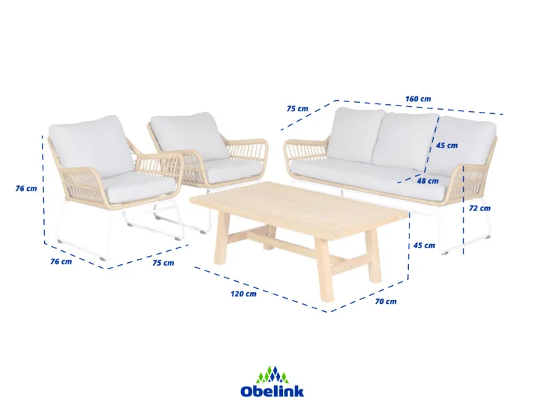 Outdoor Feelings Pearl complete loungeset