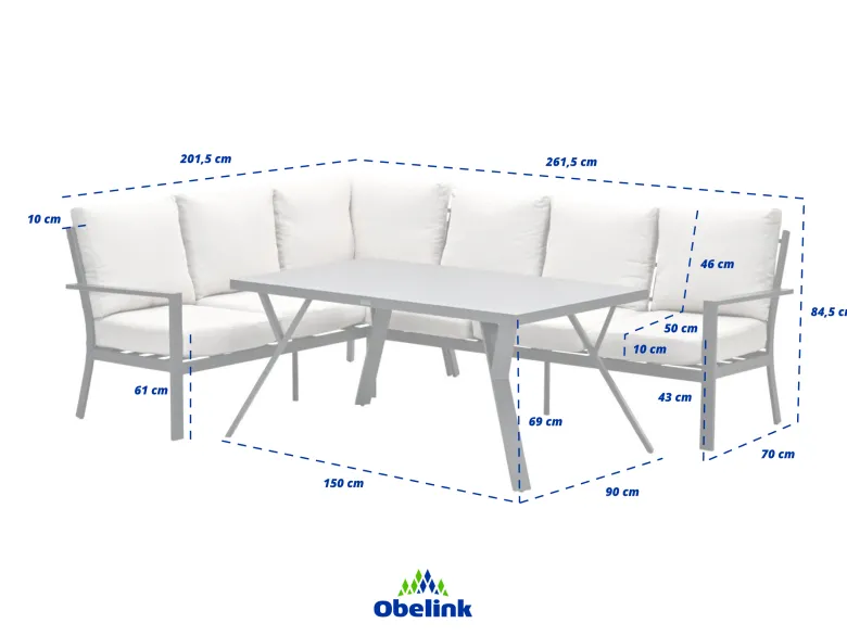 Outdoor Feelings Ramos corner links loungeset - Desert sand