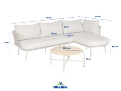 Outdoor Feelings Sonja chaise longue loungeset - Links