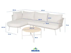 Outdoor Feelings Sonja chaise longue loungeset - Rechts