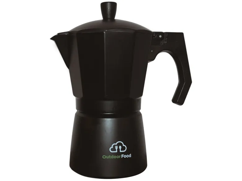 Outdoor Food 6 Cups Percolator - zwart