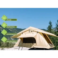 OutdoorU Expedition 5 Pers daktent incl. ladder & hoes - Khaki