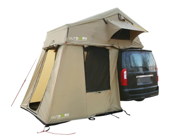 OutdoorU Family 5 Pers daktent incl. voortent & ladder - Khaki