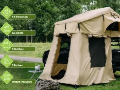 OutdoorU Family 5 Pers daktent incl. voortent& ladder - Green