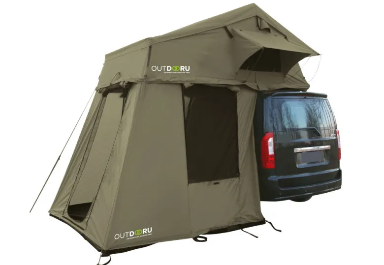 OutdoorU Family 5 Pers daktent incl. voortent& ladder - Green