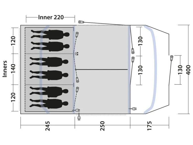 Outwell Sacramento 6 Air tunneltent