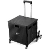 Packaway 50 liter boodschappentrolley met trapwielen - Black