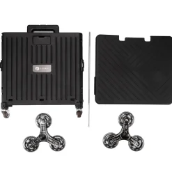 Packaway 50 liter boodschappentrolley met trapwielen - Black