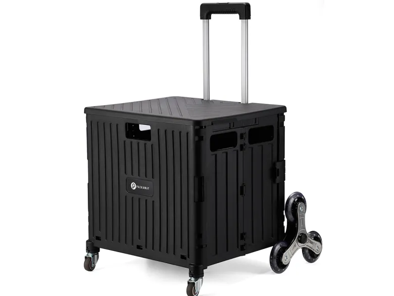 Packaway 50 liter boodschappentrolley met trapwielen - Black