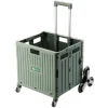 Packaway 50 liter boodschappentrolley met trapwielen - Green