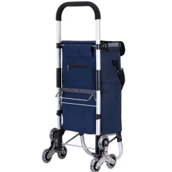 Packaway 40 liter boodschappentrolley met 6 wielen - Blue