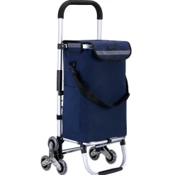 Packaway 40 liter boodschappentrolley met 6 wielen - Blue